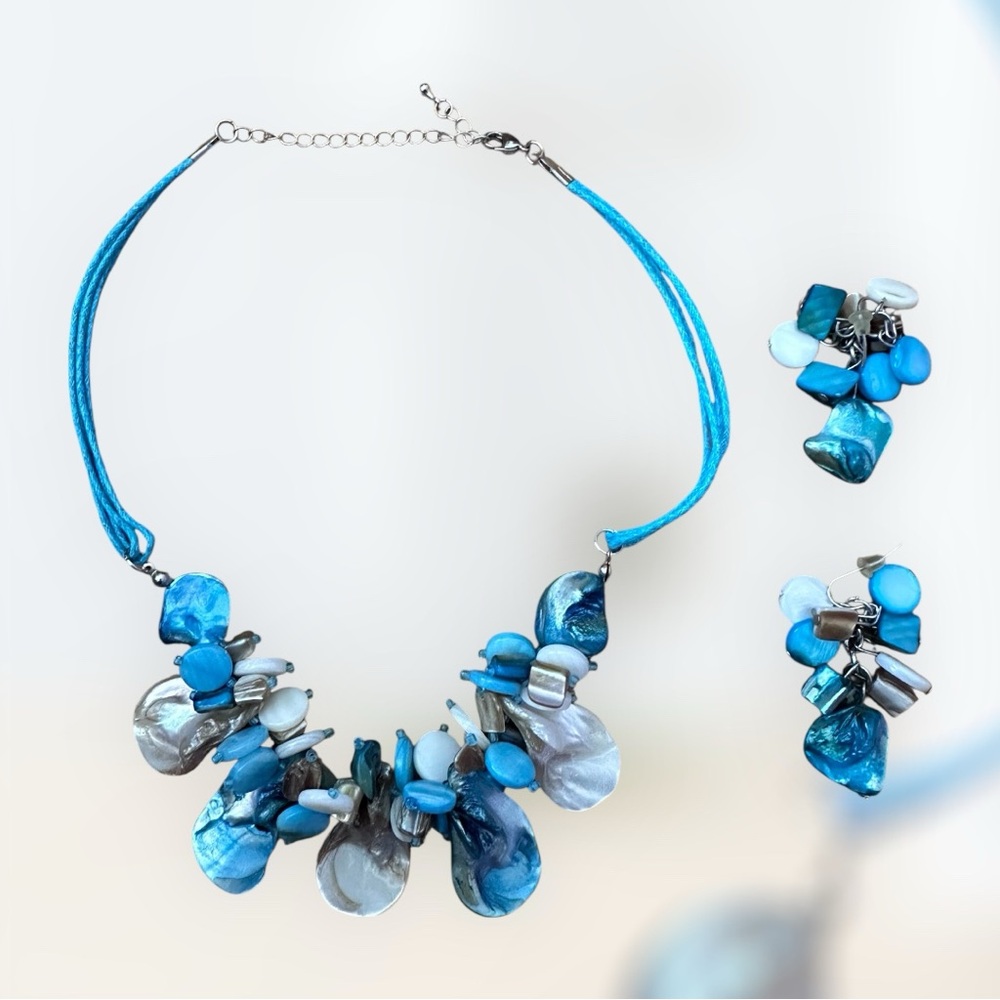 Shell Necklace and Earrings